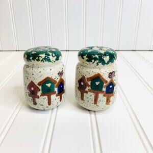 Gibson Birdhouse Pattern Salt & Pepper Shakers 1990s
